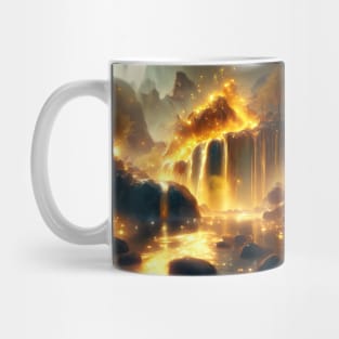 Fantasy Magic Gold waterfall Mug